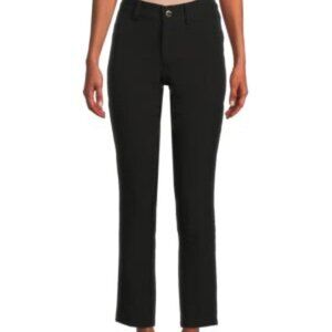 Calvin Klein Womens  Ponte Knit Straight Leg Black Jeans Size 14